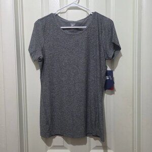 Womens Reebok Black Heather Moisture Managment Small Short Sleeve Shirt Slim